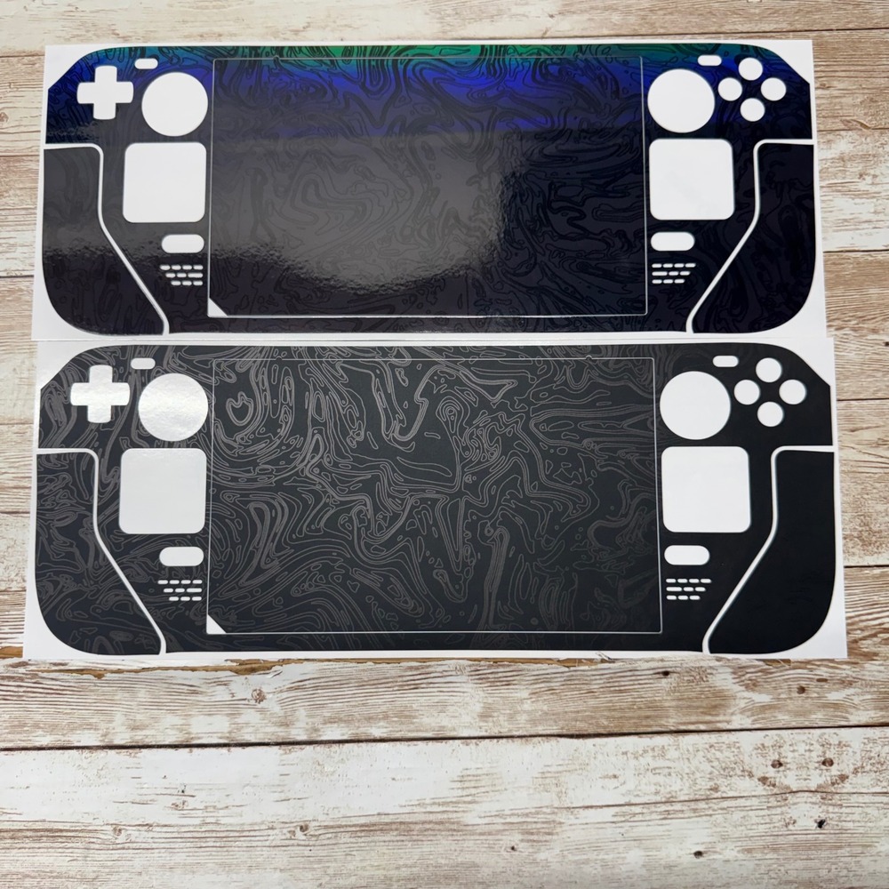 2 sets Dbrand Steam Deck Console Skin Triple Black Holographic  Decal
